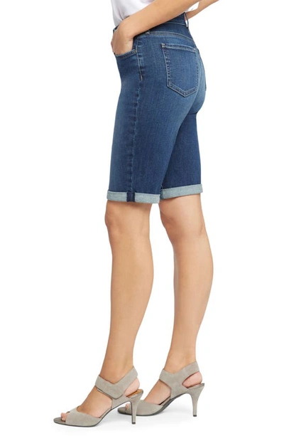 Shop Nydj Briella Roll Cuff Denim Bermuda Shorts In Dimension