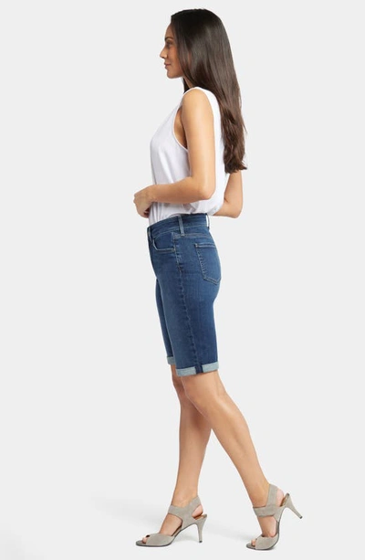 Shop Nydj Briella Roll Cuff Denim Bermuda Shorts In Dimension