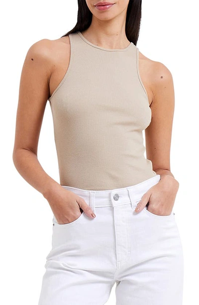 Shop French Connection Rassia Sheryle Rib Stretch Cotton Tank In Incense