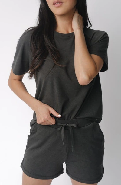 Shop Cozy Earth Pajama Shorts In Charcoal