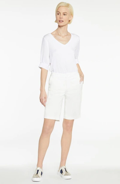 Nydj Bermuda Shorts In Optic White