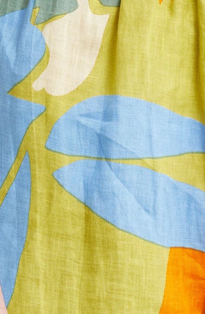 Vitamin A Tallows Stripe Linen Cover-up Shorts In Ecolinen Matisse