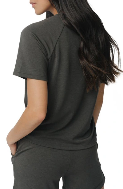 Shop Cozy Earth Ultrasoft Raglan T-shirt In Charcoal