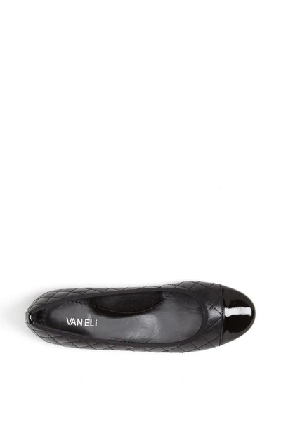 Shop Vaneli 'serene' Flat In Black Nappa/ Black Patent