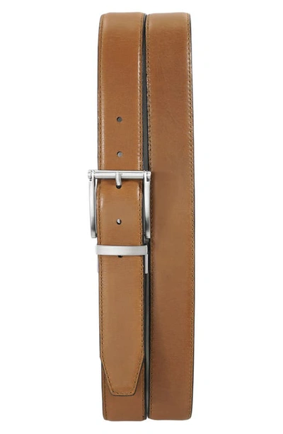 Shop Florsheim Lofton Reversible Leather Belt In Black/ Cognac
