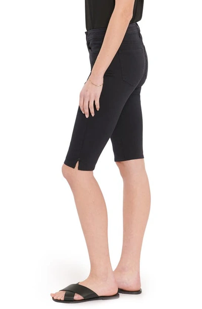 Nydj Side Slit Capri Bike Shorts In Black