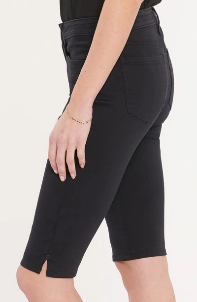 Nydj Side Slit Capri Bike Shorts In Black