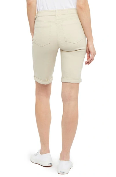 Nydj Briella Roll Cuff Denim Bermuda Shorts In Feather