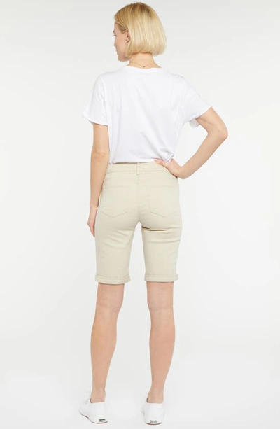 Nydj Briella Roll Cuff Denim Bermuda Shorts In Feather