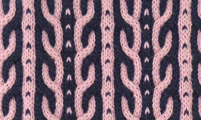 Pet Life Harmonious Dual Weave Sweater In Pink And Navy Blue