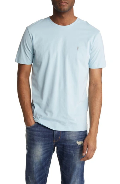 Shop Allsaints Brace Tonic Slim Fit Cotton T-shirt In Breeze Blue