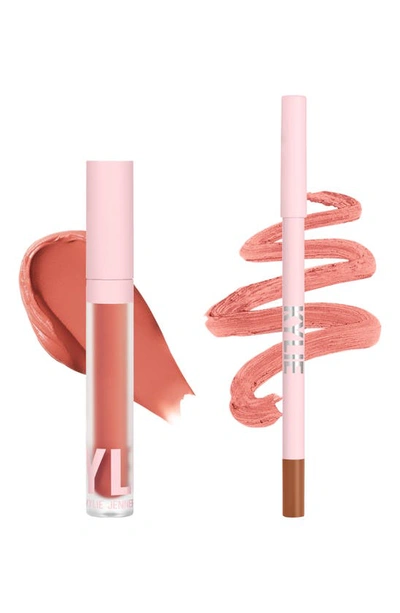 Shop Kylie Skin Matte Lip Blush Kit In Can't Talk Rn