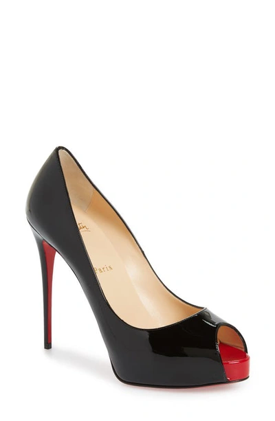 Christian Louboutin New Very Prive Patent Red Sole Pumps In Black/red |  ModeSens