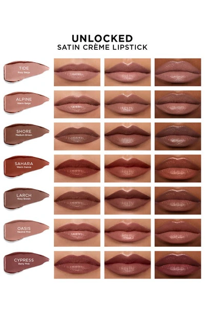 Shop Hourglass Unlocked Satin Crème Lipstick In Larch 308