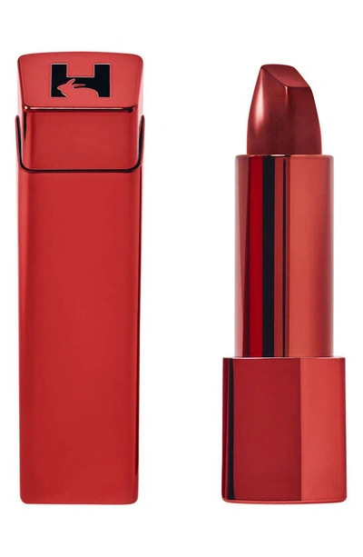Shop Hourglass Unlocked Satin Crème Lipstick In Red 0