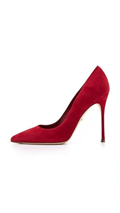 Shop Sergio Rossi Godiva Pumps In Bloody Mary