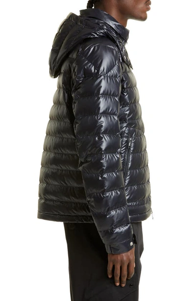 Shop Moncler Lauros Recycled Polyester Down Jacket In Navy