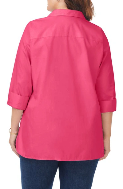Shop Foxcroft Pandora Non-iron Tunic Shirt In French Rose