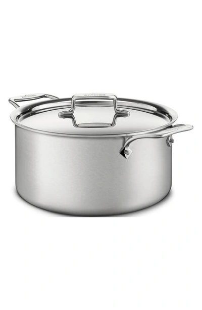 All-clad D5® 8-quart Stainless Steel Stockpot With Lid In Stainless Steel