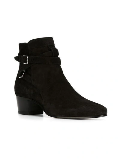 Shop Saint Laurent 'blake' Jodhpur Boots - Black
