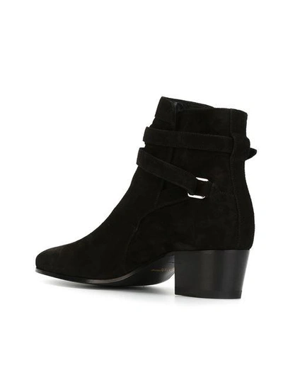 Shop Saint Laurent 'blake' Jodhpur Boots - Black