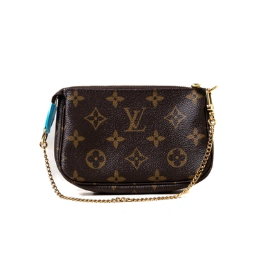 Pre-owned Louis Vuitton Mini Vivienne Holidays Pochette Accessoires Canvas Monogram Blue
