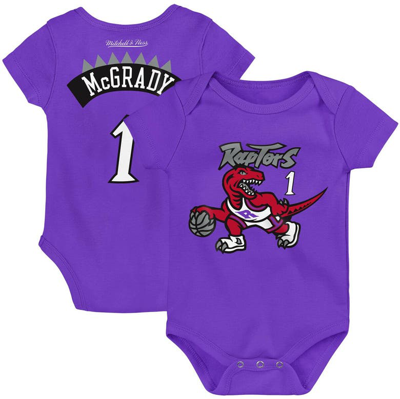 Shop Mitchell & Ness Infant  Tracy Mcgrady Purple Toronto Raptors Hardwood Classics Name & Number Bodysuit
