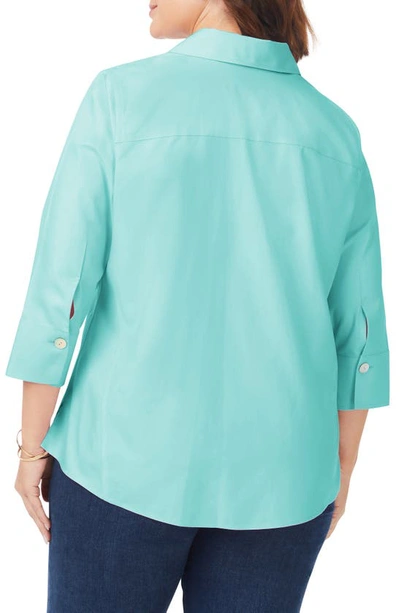 Shop Foxcroft Paige Button-up Shirt In Oceanside