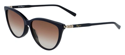 Ferragamo Sf 2870s 433 Cat-eye Sunglasses In Brown