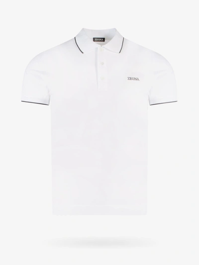 Shop Zegna Polo Shirt In White