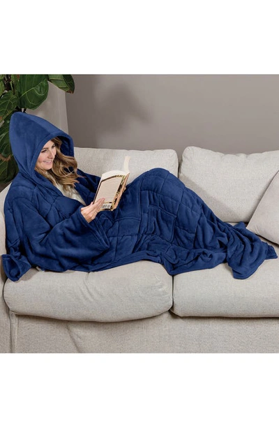 Ella Jayne Home Weighted Anti-anxiety Wearable Blanket In Navy