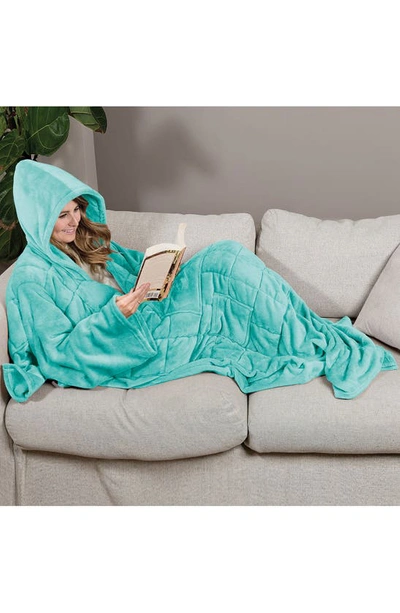 Ella Jayne Home Weighted Anti-anxiety Wearable Blanket In Aqua