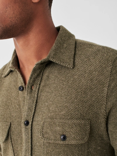 Shop Faherty Legend&trade; Sweater Shirt In Olive Melange Twill