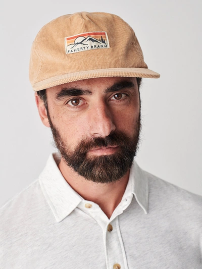 Faherty Corduroy Mountain Hat In Oat