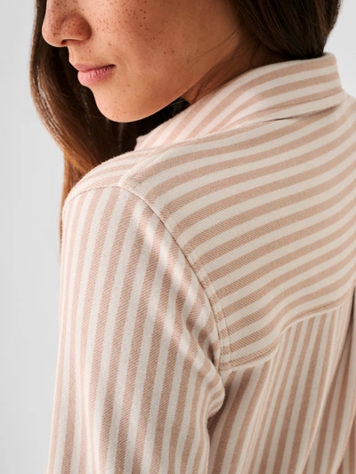 Shop Faherty Legend&trade; Sweater Shirt In Tannin Stripe