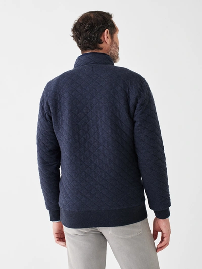 Faherty Brand Epic Quilted Fleece Pullover In Navy Melange