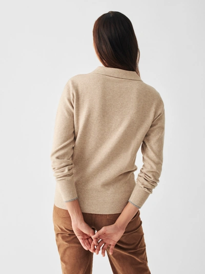 Faherty Jackson Sweater Polo In Oatmeal Heather