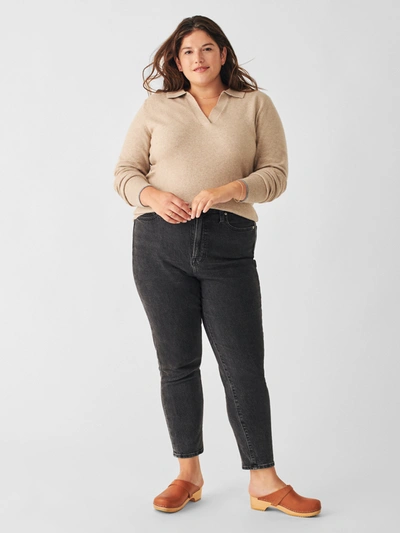 Faherty Jackson Sweater Polo In Oatmeal Heather
