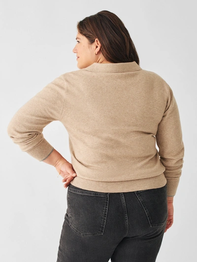 Faherty Jackson Sweater Polo In Oatmeal Heather