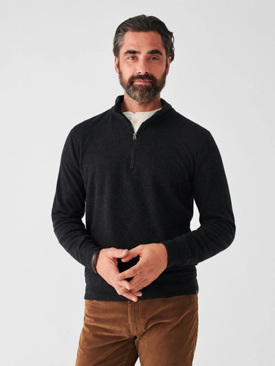 Shop Faherty Legend&trade; Sweater Quarter Zip In Heathered Black Twill
