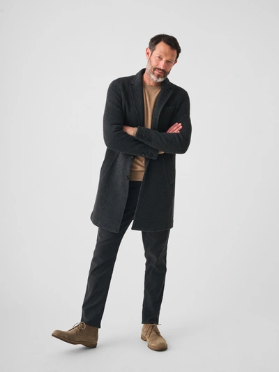 Shop Faherty Reserve Knit Coat In Charcoal