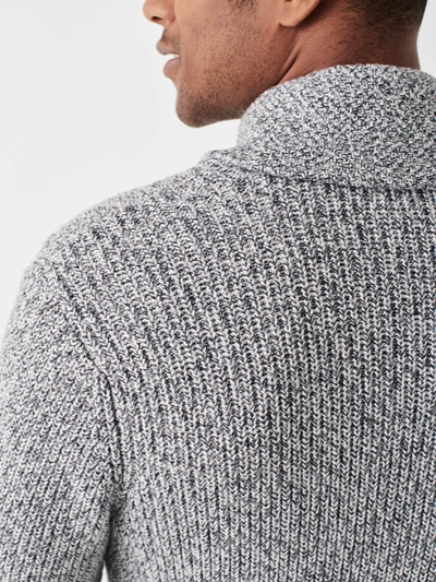 Faherty Shawl-collar Cotton And Cashmere-blend Cardigan In Light Grey Marl