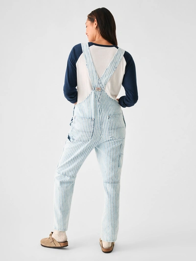 Shop Faherty Topsail Straight Leg Overall In Railroad Stripe