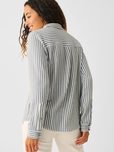 Shop Faherty Legend&trade; Sweater Shirt In Navy Blazer Stripe