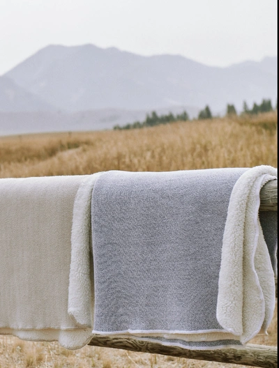 Faherty Whitewater High Pile Fleece Blanket In Summer Sands