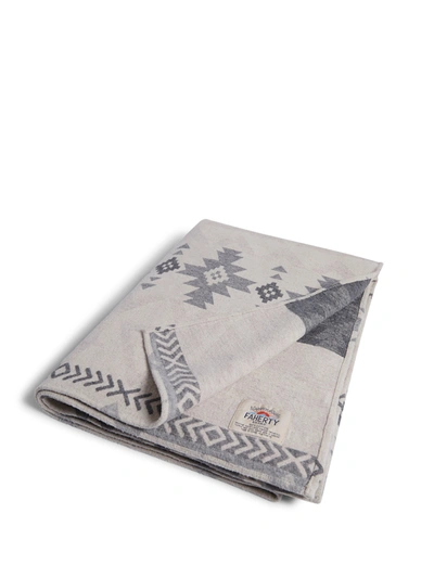 Faherty Doug Good Feather Adirondack Blanket In Ivory North Star