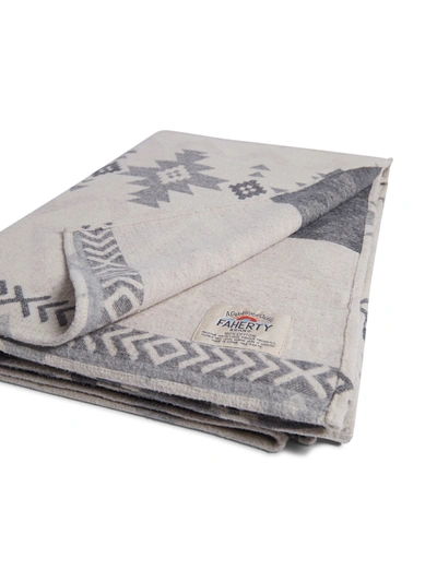Faherty Doug Good Feather Adirondack Blanket In Ivory North Star