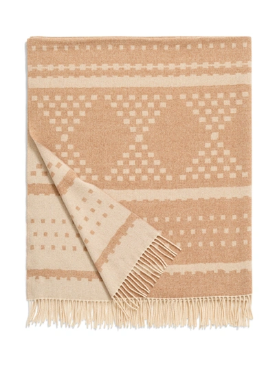 Shop Faherty Cashmere Throw Blanket In Mountain Sand