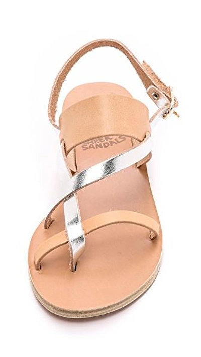 Shop Ancient Greek Sandals Alethea Sandals In Natural/silver