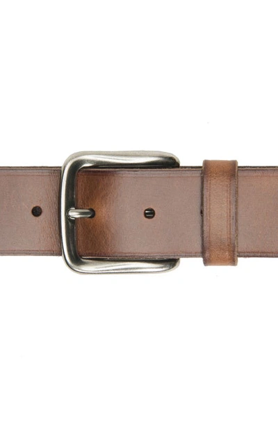Shop Frye Flat Leather Belt In Tan